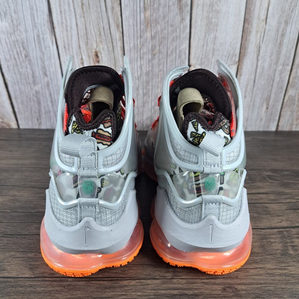 Nike Lebron XIX 19 Fast Food Grey Fog Roma Green Sneaker Men's Sz 8.5 Women's 10 - Picture 4 of 9